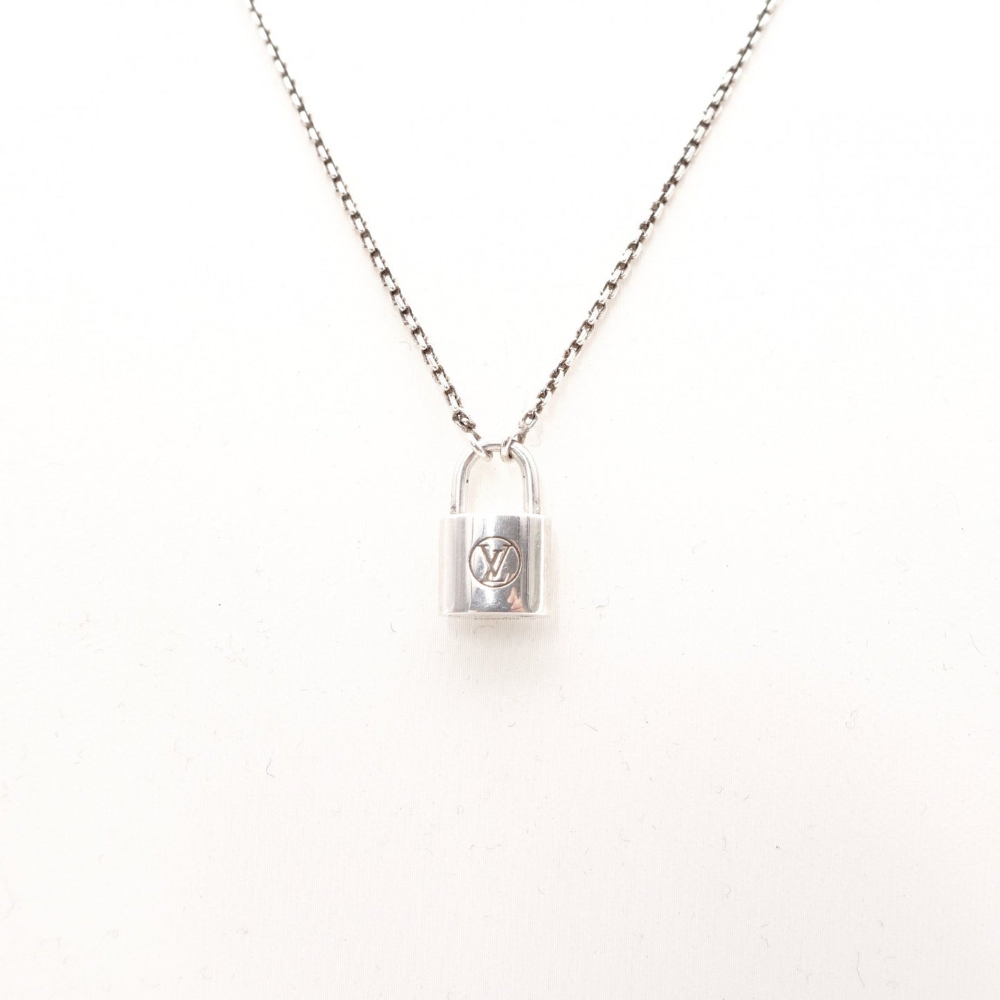 LOUIS VUITTON Lockit Pendant Necklace, 925 Sterling Silver
