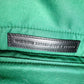 BALENCIAGA Navy Cabas S Handbag, Wool and Leather, Green Tones, with Pouch