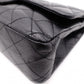 CHANEL Caviar Skin Classic W-Flap Shoulder Bag, Leather, Black, Silver Hardware