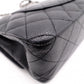 CHANEL Caviar Skin Classic W-Flap Shoulder Bag, Leather, Black, Silver Hardware