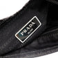 PRADA Shoulder Bag, Nylon, Black, Crossbody, Triangle Logo, Silver Hardware