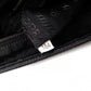 PRADA Shoulder Bag, Nylon, Black, Crossbody, Triangle Logo, Silver Hardware