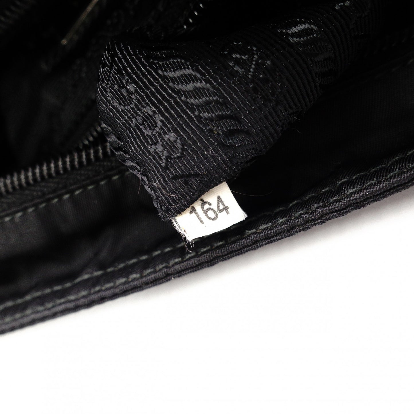 PRADA Shoulder Bag, Nylon, Black, Crossbody, Triangle Logo, Silver Hardware