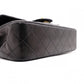 CHANEL Lambskin Classic W-Flap Shoulder Bag, Leather, Black, Gold Hardware