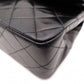 CHANEL Lambskin Classic W-Flap Shoulder Bag, Leather, Black, Gold Hardware
