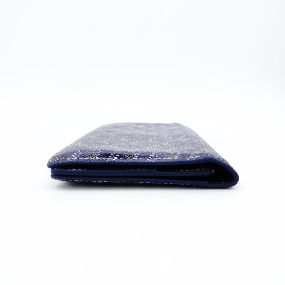 Goyard GOYARD Richelieu Long Wallet Navy × Yellow Leather Wallet Long Wallet 7-12-153