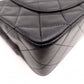 CHANEL Lambskin Classic W-Flap Shoulder Bag, Leather, Black, Gold Hardware