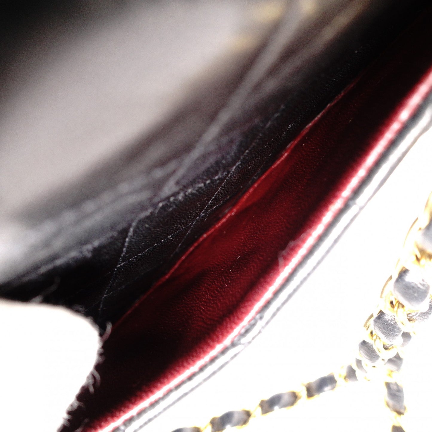 CHANEL Lambskin Classic W-Flap Shoulder Bag, Leather, Black, Gold Hardware
