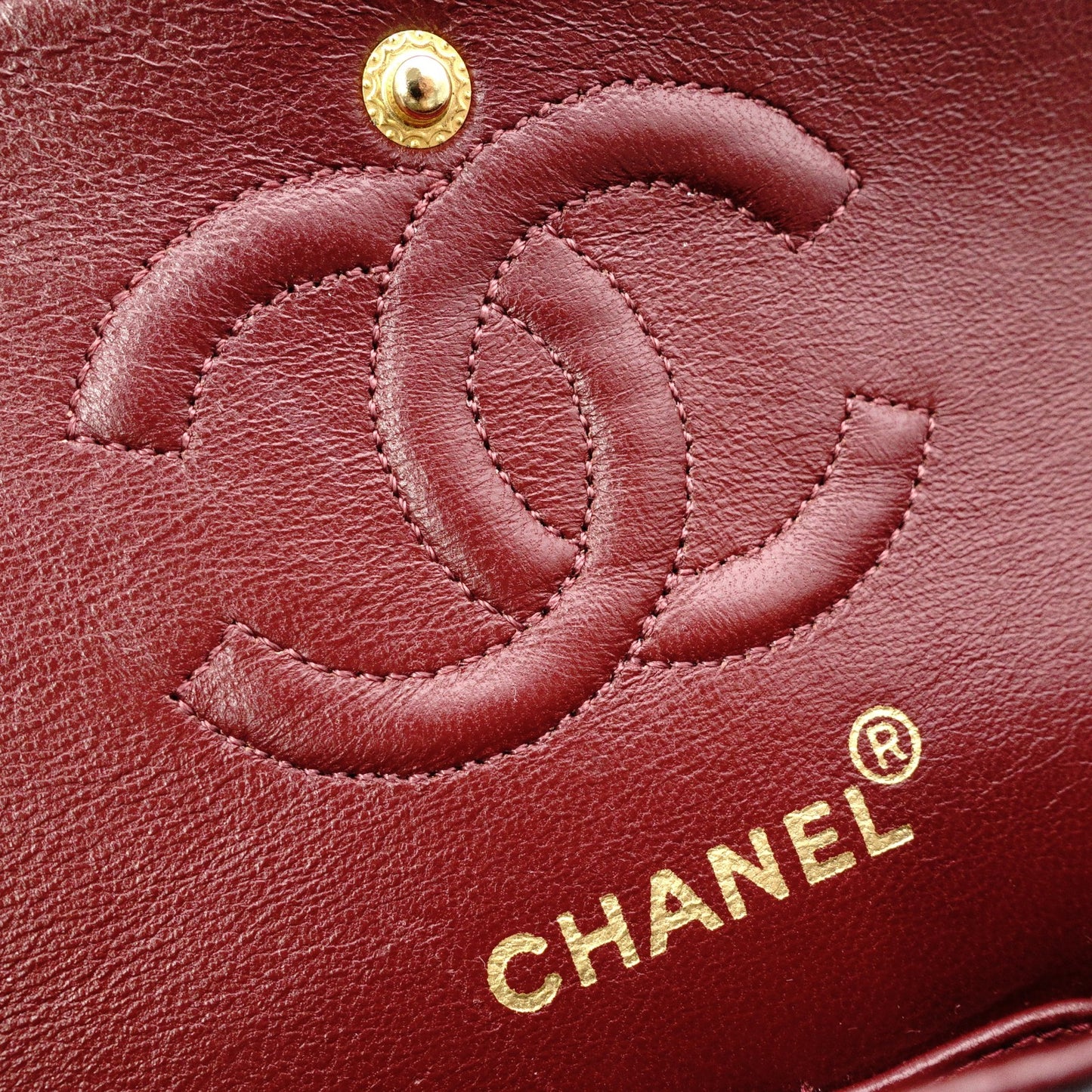 CHANEL Lambskin Classic W-Flap Shoulder Bag, Leather, Black, Gold Hardware