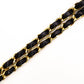 CHANEL Lambskin Classic W-Flap Shoulder Bag, Leather, Black, Gold Hardware