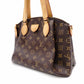 LOUIS VUITTON Riboli PM Monogram Canvas Handbag, Brown, 2-Way