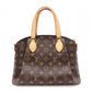 LOUIS VUITTON Riboli PM Monogram Canvas Handbag, Brown, 2-Way