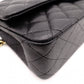 CHANEL Caviar Skin Classic W-Flap Shoulder Bag, Leather, Black, Gold Hardware