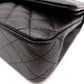 CHANEL Caviar Skin Classic W-Flap Shoulder Bag, Leather, Black, Gold Hardware