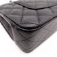 CHANEL Caviar Skin Classic W-Flap Shoulder Bag, Leather, Black, Gold Hardware
