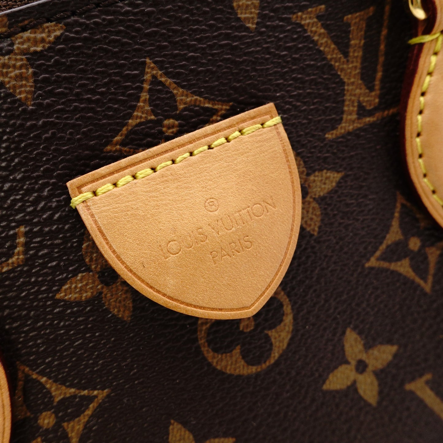 LOUIS VUITTON Riboli PM Monogram Canvas Handbag, Brown, 2-Way