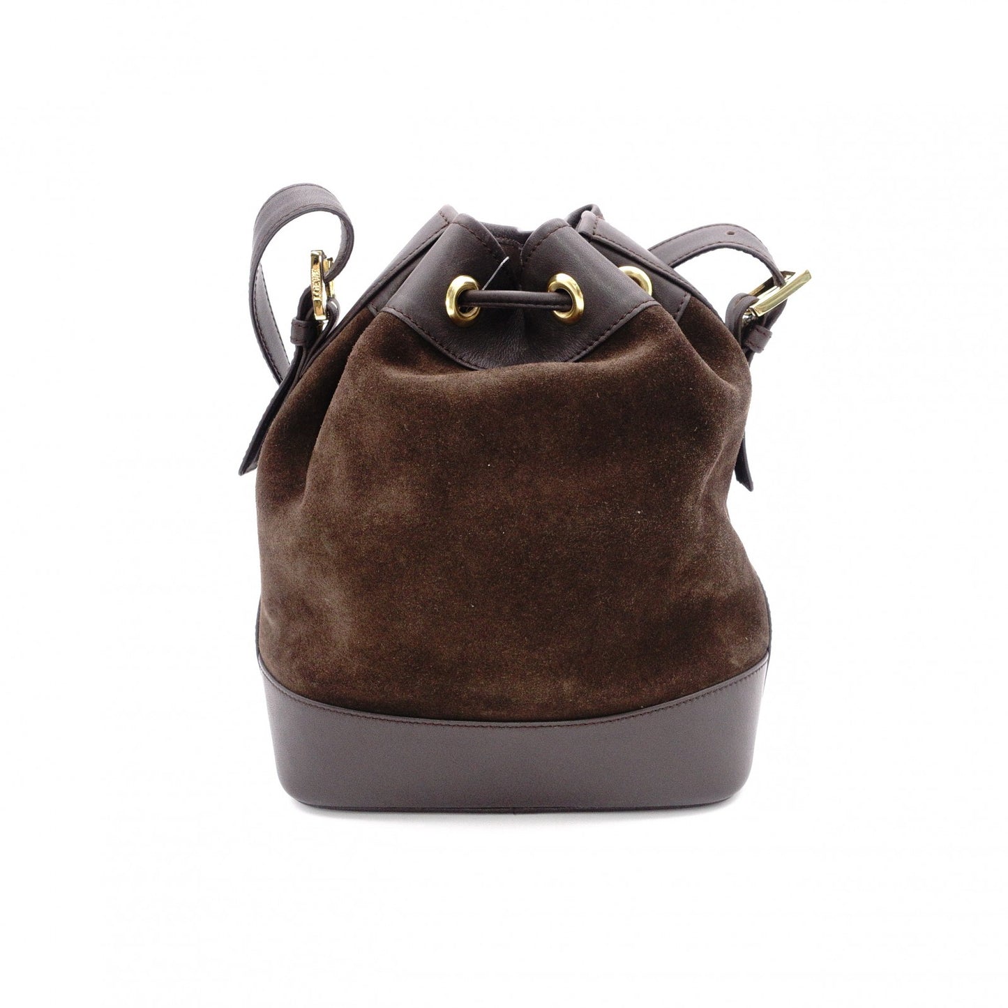 LOEWE Anagram Shoulder Bag, Brown Suede Leather, Crossbody, Vintage
