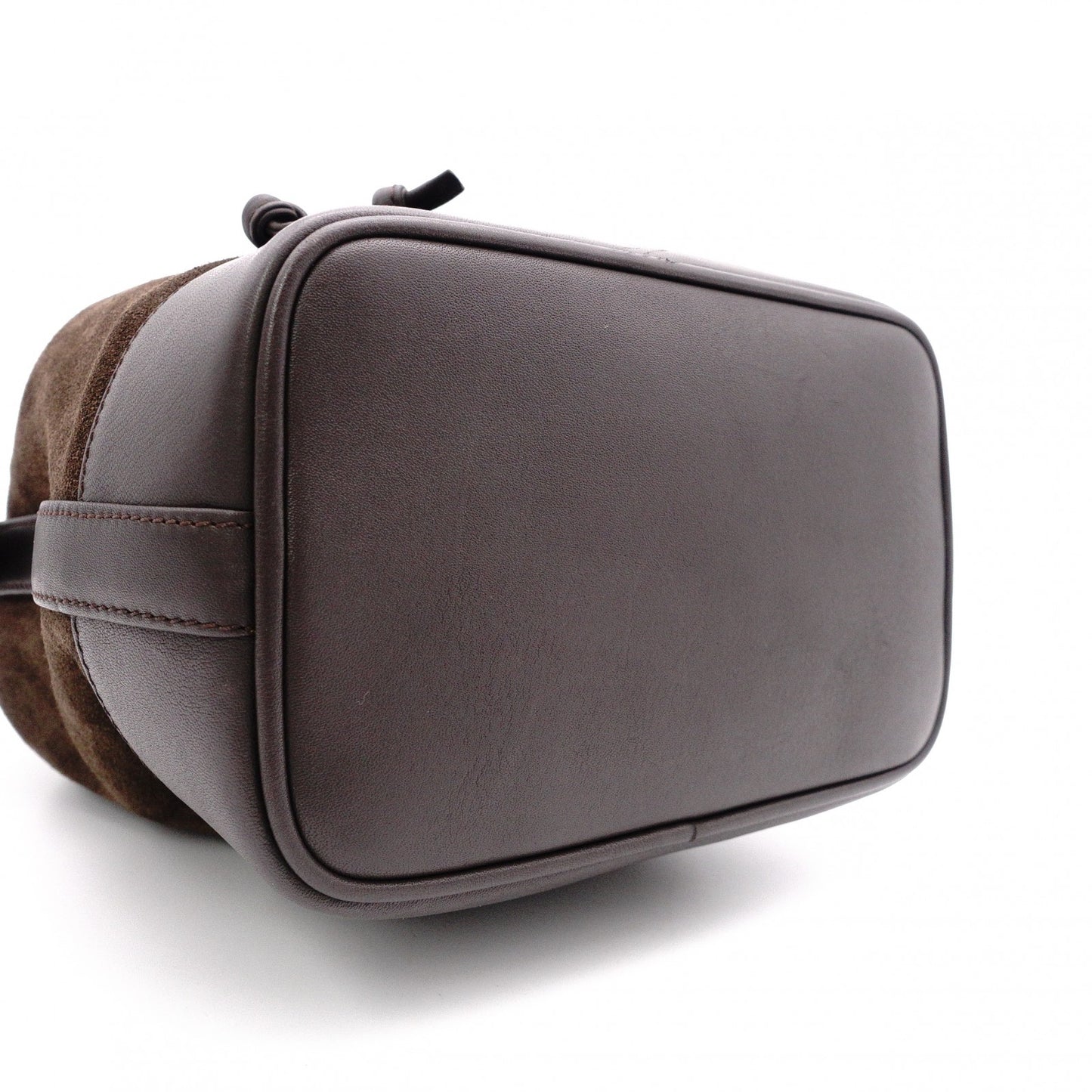 LOEWE Anagram Shoulder Bag, Brown Suede Leather, Crossbody, Vintage