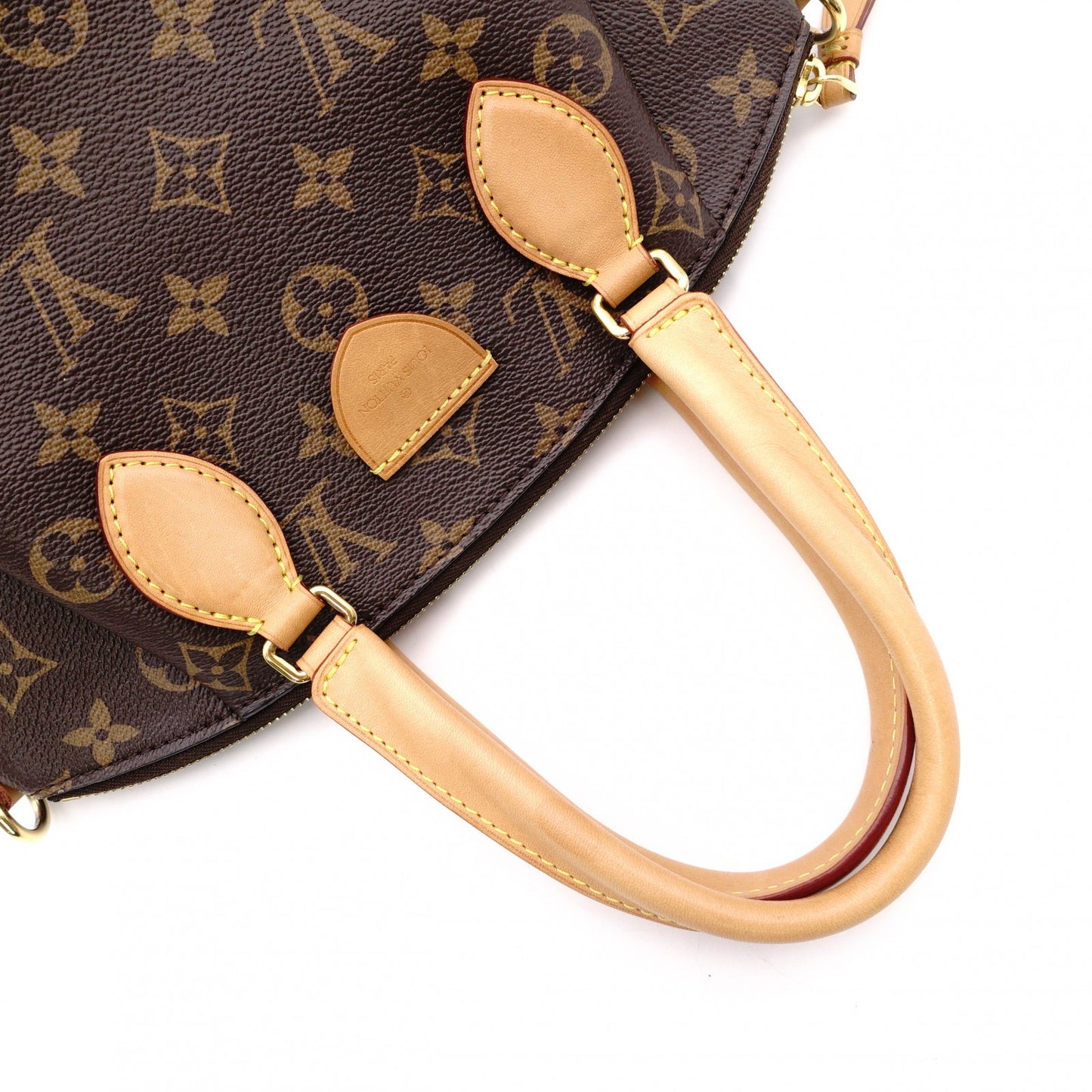 LOUIS VUITTON Riboli PM Monogram Canvas Handbag, Brown, 2-Way