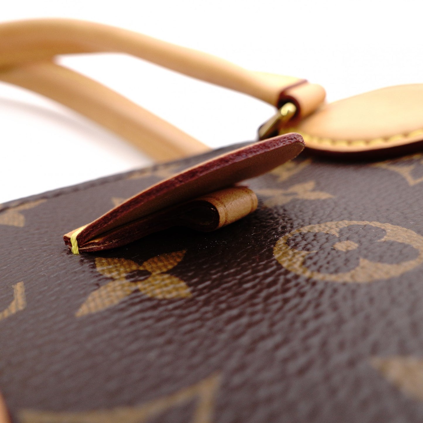 LOUIS VUITTON Riboli PM Monogram Canvas Handbag, Brown, 2-Way