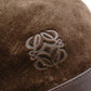 LOEWE Anagram Shoulder Bag, Brown Suede Leather, Crossbody, Vintage