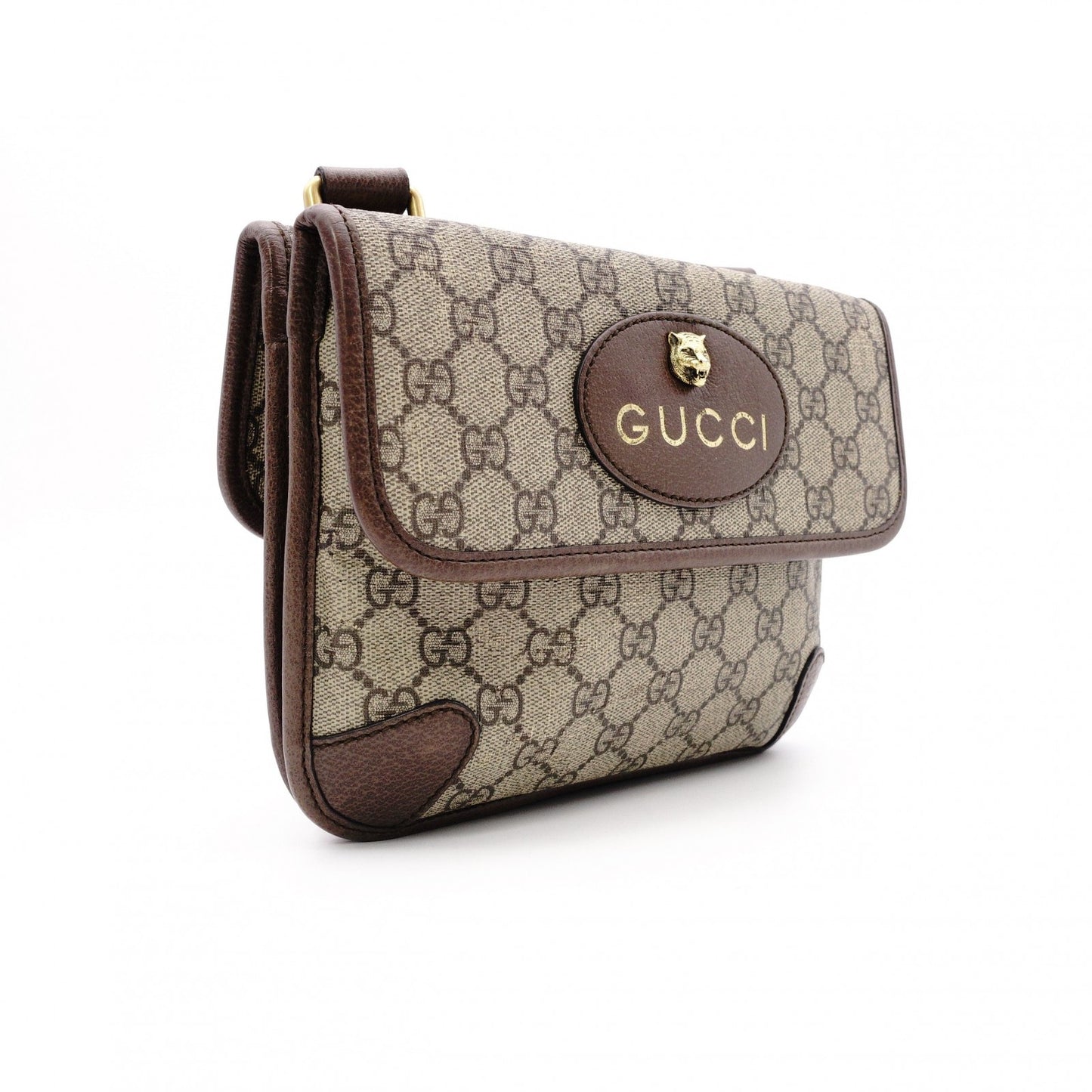 GUCCI Neo GG Supreme Shoulder Bag, PVC Leather, Beige