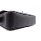 CHANEL Caviar Skin Classic W-Flap Shoulder Bag, Leather, Black, Silver Hardware
