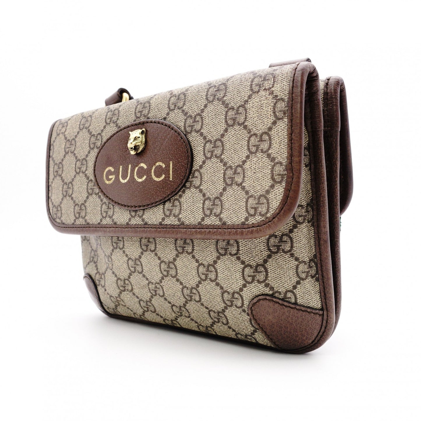 GUCCI Neo GG Supreme Shoulder Bag, PVC Leather, Beige