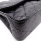 CHANEL Caviar Skin Classic W-Flap Shoulder Bag, Leather, Black, Silver Hardware