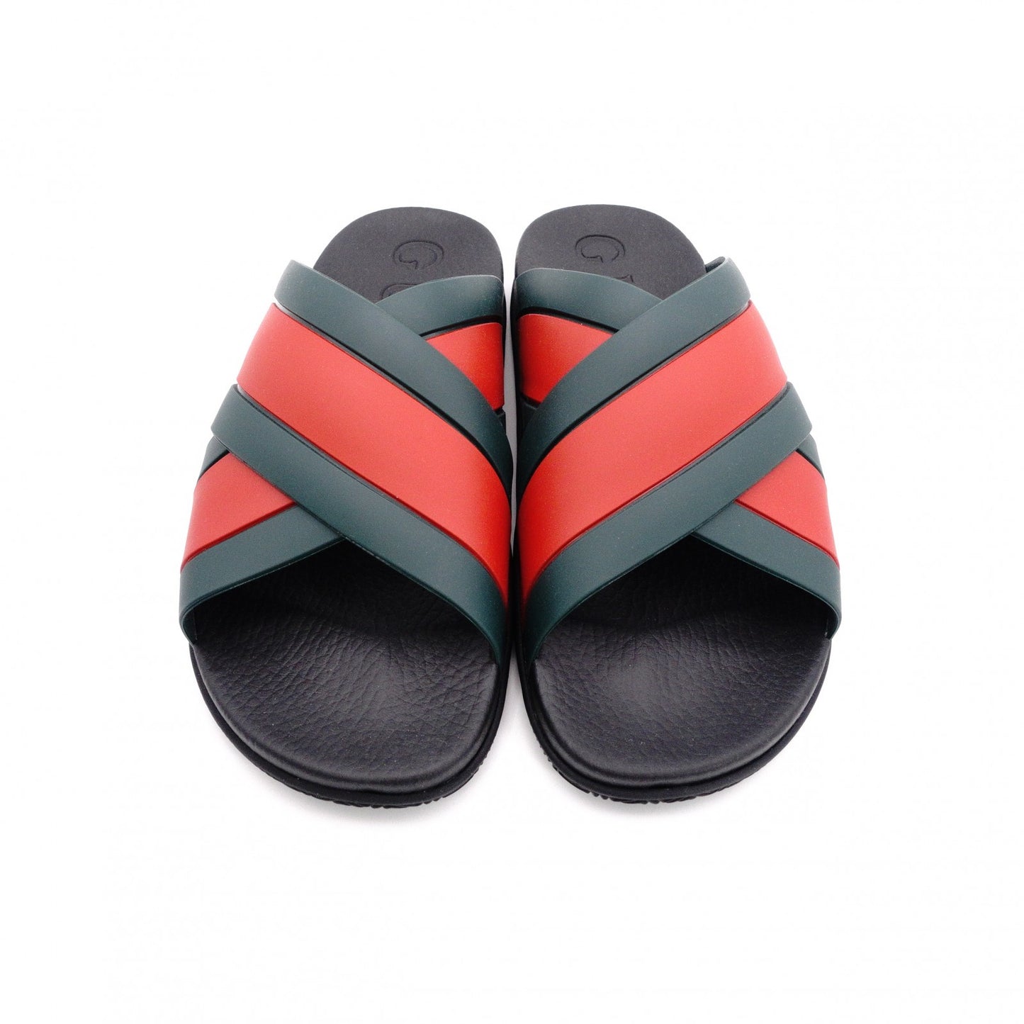 Unused GUCCI Sherry Line Sandals, Rubber, Black, Men's, US 9 (approx. 28–28.5 cm)