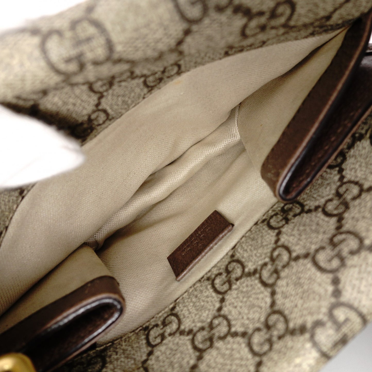 GUCCI Neo GG Supreme Shoulder Bag, PVC Leather, Beige