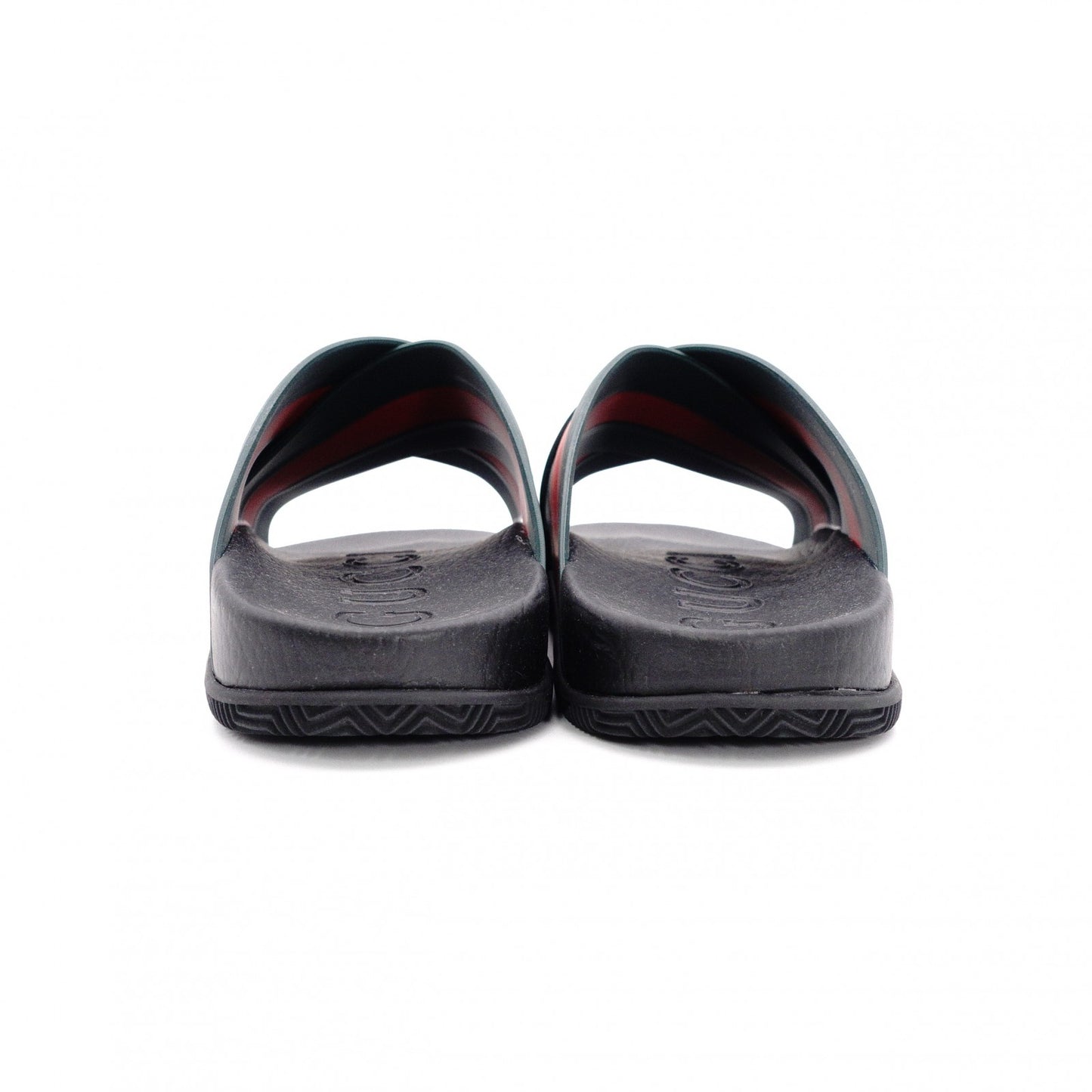 Unused GUCCI Sherry Line Sandals, Rubber, Black, Men's, US 9 (approx. 28–28.5 cm)