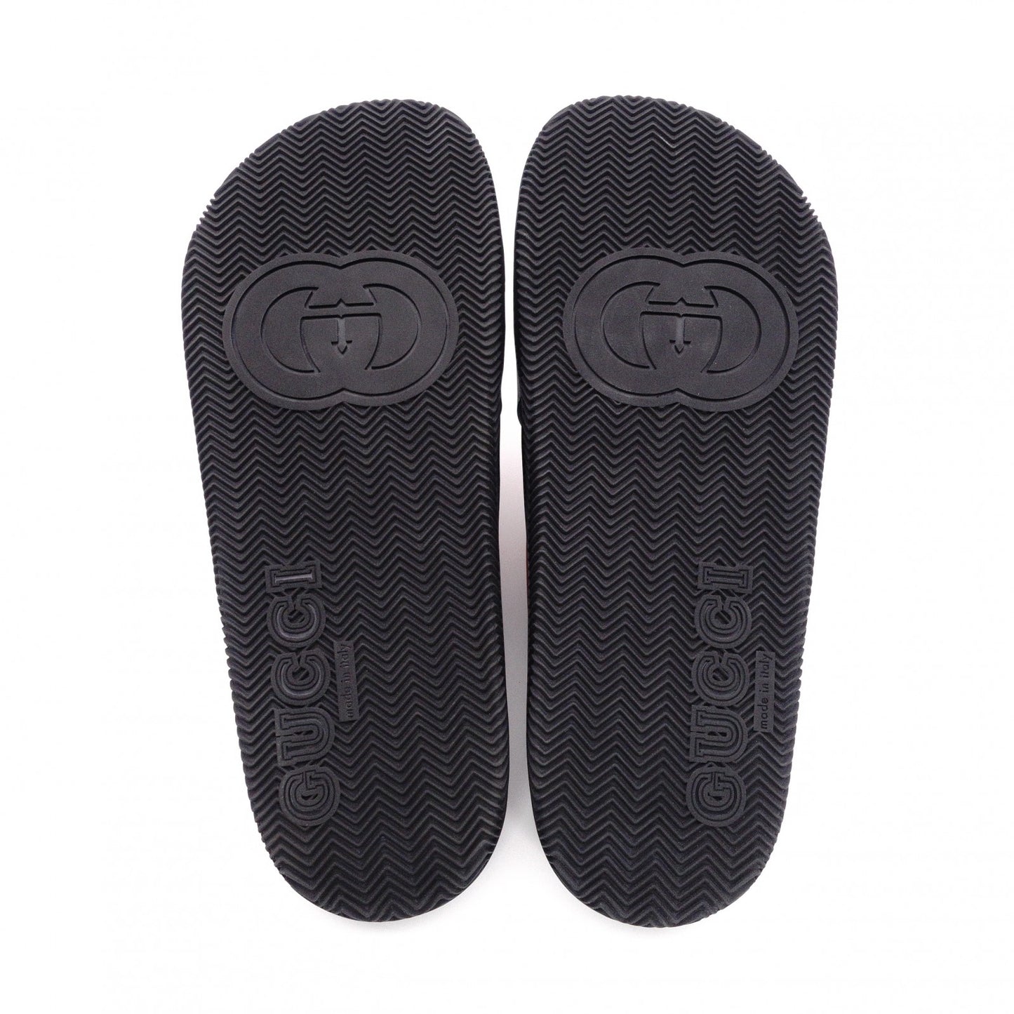Unused GUCCI Sherry Line Sandals, Rubber, Black, Men's, US 9 (approx. 28–28.5 cm)