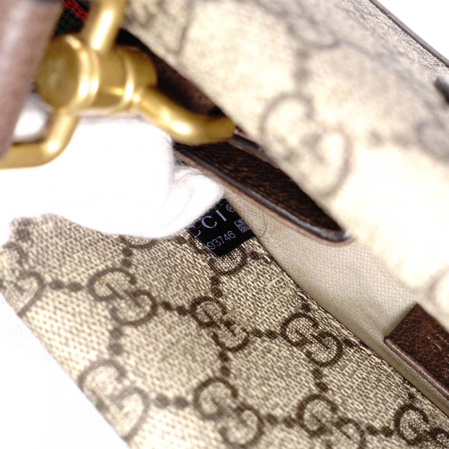 GUCCI Neo GG Supreme Shoulder Bag, PVC Leather, Beige