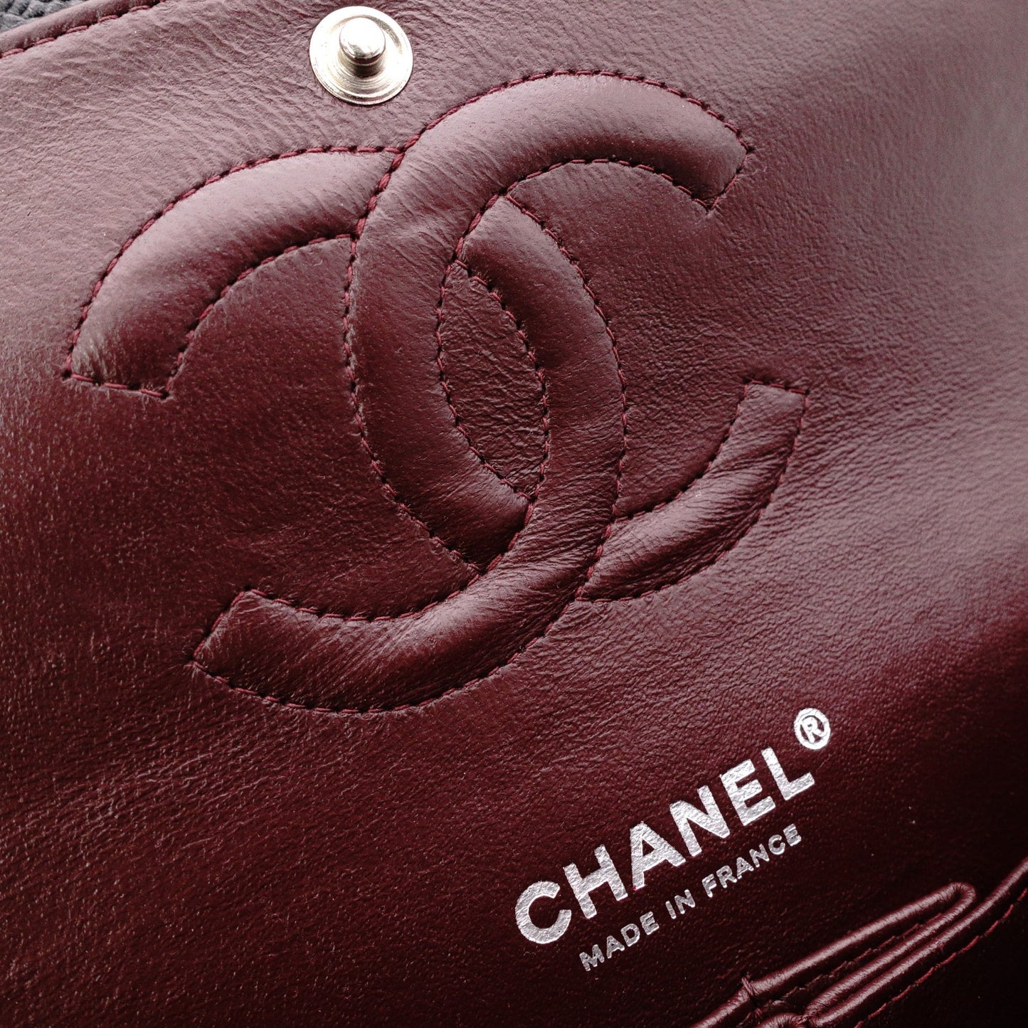 CHANEL Caviar Skin Classic W-Flap Shoulder Bag, Leather, Black, Silver Hardware