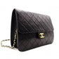 CHANEL Lambskin Classic Single-Flap Shoulder Bag, Leather, Black, Gold Hardware