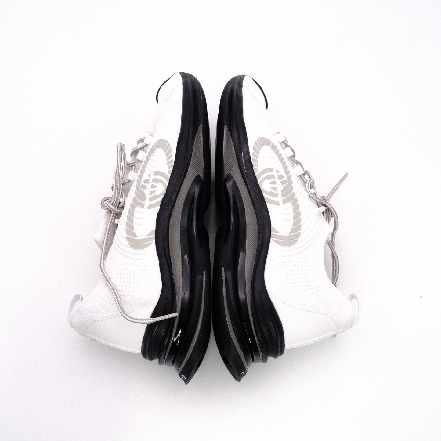 Unused GUCCI Run Low-Top Sneakers, Cotton and Rubber, White, Men's US 12.5 (approx. 31–31.5 cm)