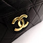 CHANEL Lambskin Classic Single-Flap Shoulder Bag, Leather, Black, Gold Hardware