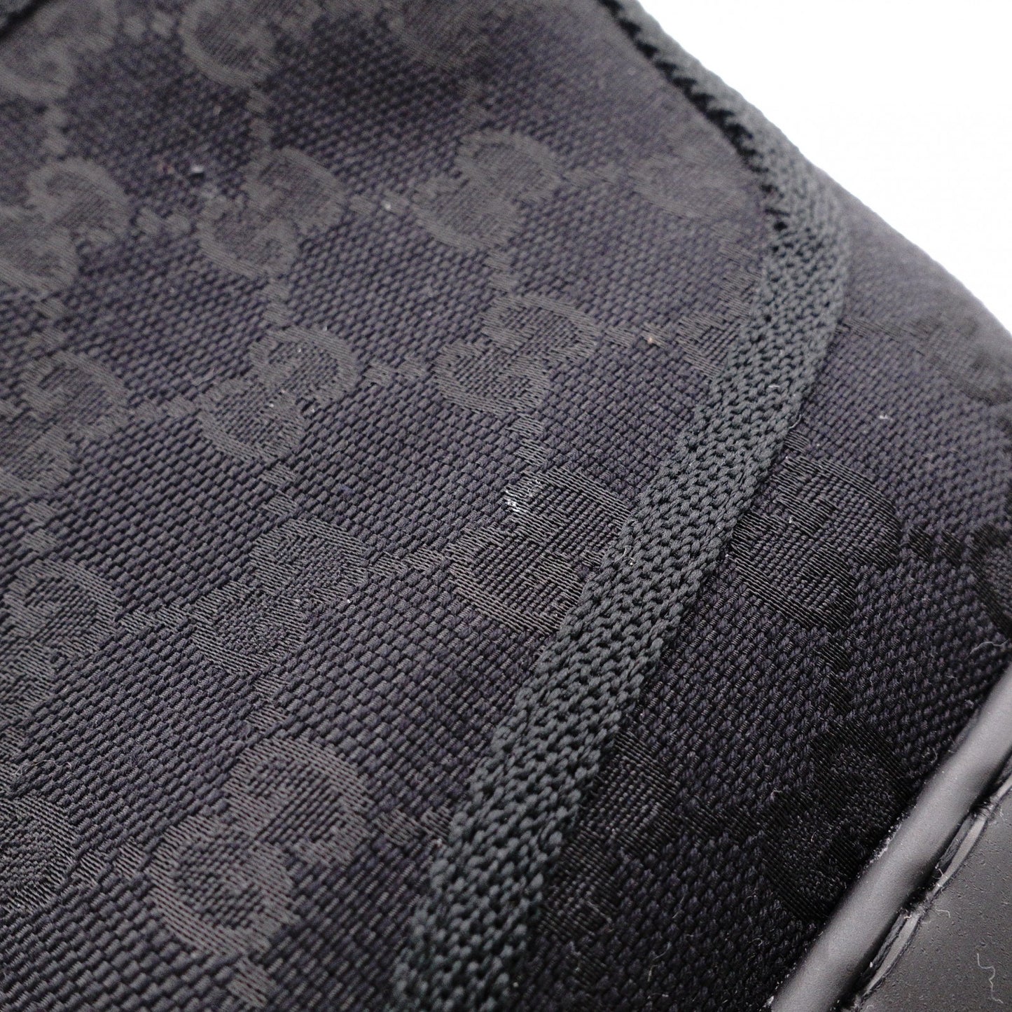 Unused GUCCI Sneakers, Canvas, Black, Men's, US 11.5 (approx. 29–29.5 cm), Black GG Logo