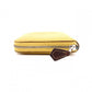 HERMES Azap Silk-in Compact Coin Case Yellow, Silver Hardware