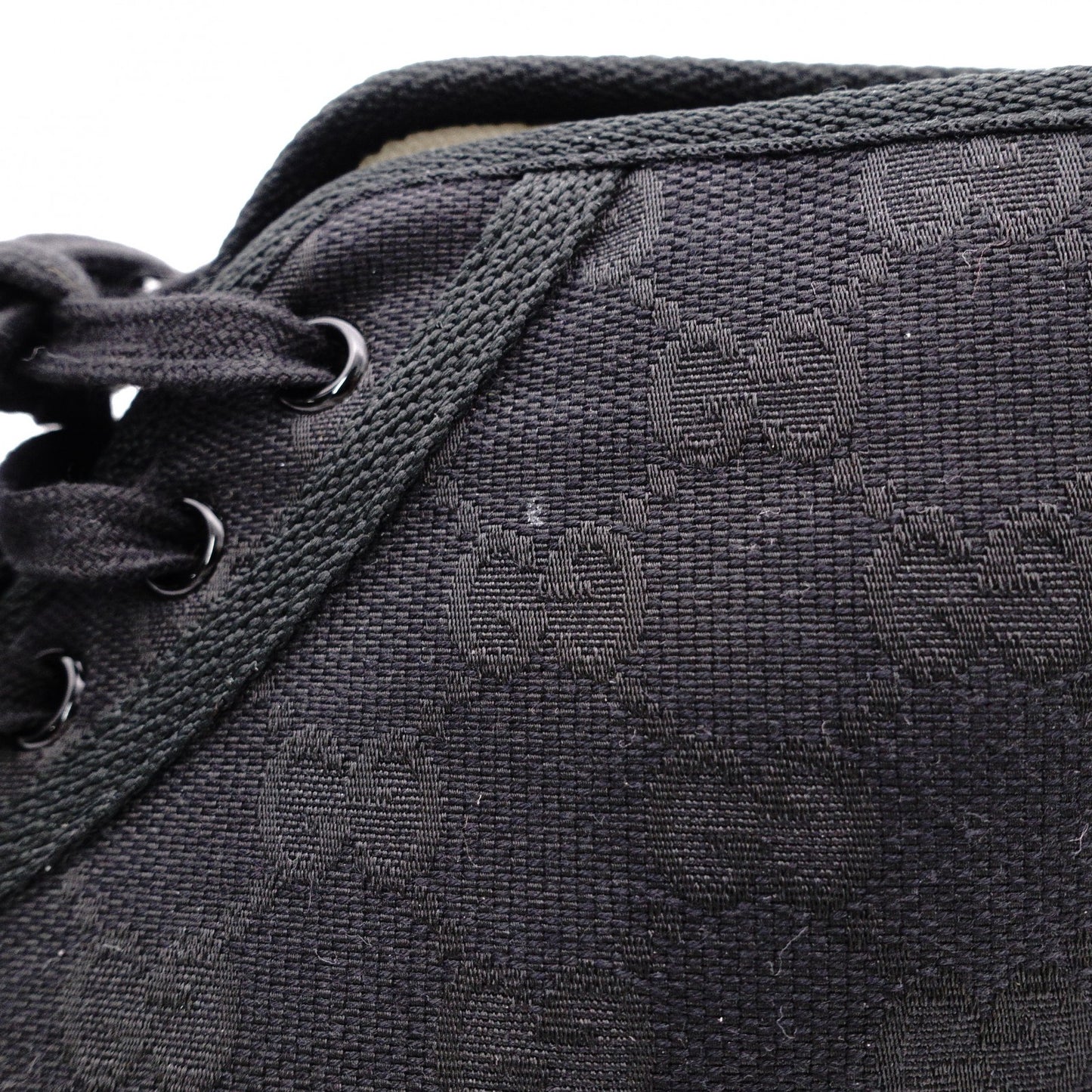 Unused GUCCI Sneakers, Canvas, Black, Men's, US 11.5 (approx. 29–29.5 cm), Black GG Logo