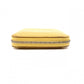 HERMES Azap Silk-in Compact Coin Case Yellow, Silver Hardware