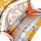 HERMES Azap Silk-in Compact Coin Case Yellow, Silver Hardware
