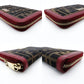 FENDI Zucca Zippy Wallet Long Wallet Brown × Red Canvas Leather Wallet with Box 7-12-234