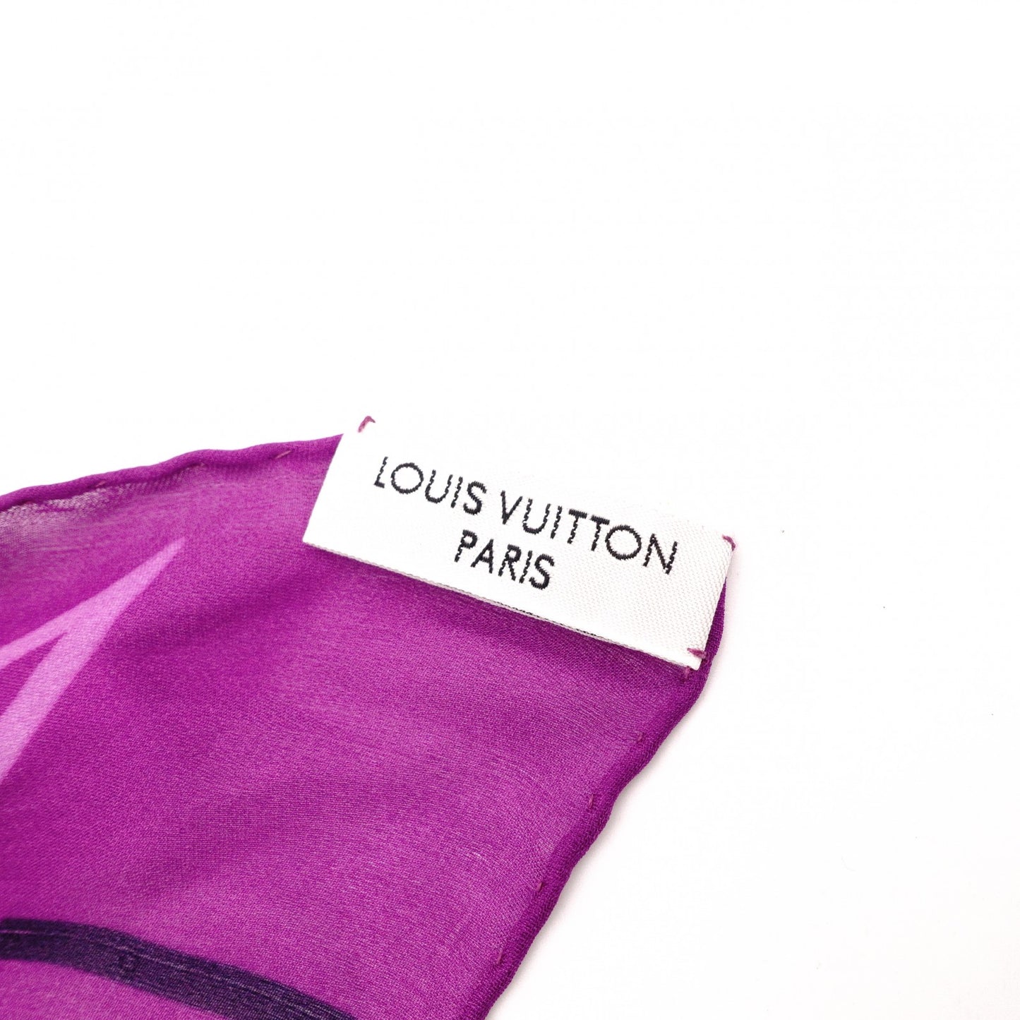 LOUIS VUITTON Damier Scarf, Silk, Red/Purple, 90x90, Women's