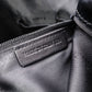 LOEWE Amasona Handbag, Suede Leather, Black Tote Bag with Silver Hardware