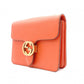GUCCI Interlocking Shoulder Bag, Leather, Orange, Gold Hardware Women