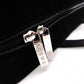 LOEWE Amasona Handbag, Suede Leather, Black Tote Bag with Silver Hardware