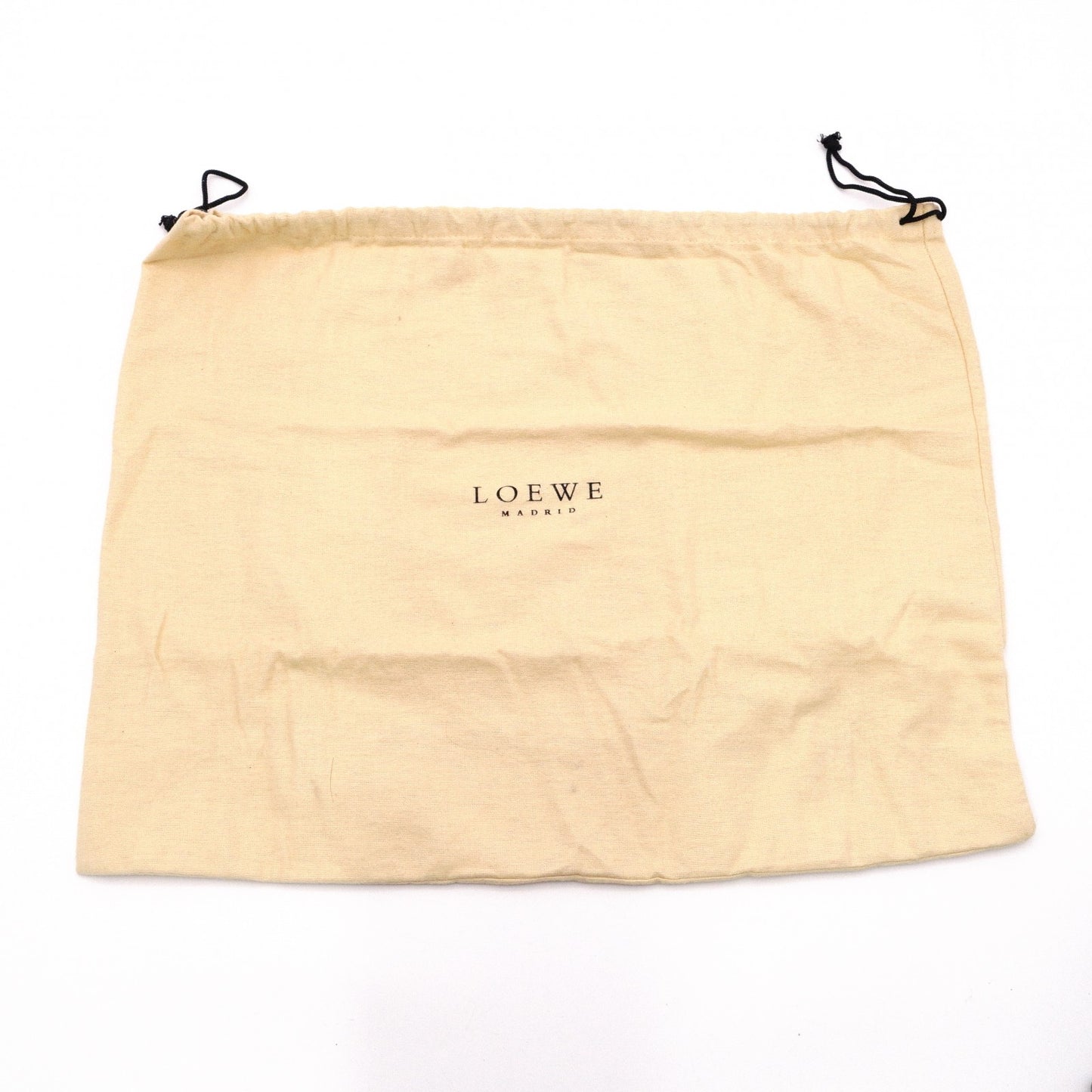 LOEWE Amasona Handbag, Suede Leather, Black Tote Bag with Silver Hardware