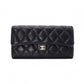 CHANEL Lambskin Matelassé Long Wallet, Leather Wallet with Gold Hardware